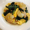 めろさん0521's cooksnap of when they made ほうれん草とエビのバタぽん卵とじ！.