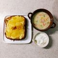 linhua's cooksnap of when they made 幸せ♡りんごカスタードトースト.