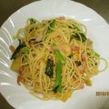 せいがりん's cooksnap of when they made 菜の花と筍と桜エビの春の味スパゲッティー.