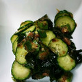 ayum2929's cooksnap of when they made オクラときゅうりとワカメの梅肉ソース和え.