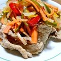 あおいりん's cooksnap of when they made さっぱり！豚肉の南蛮漬け【レンジで6分】.