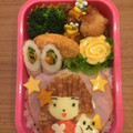 はるこみママ's cooksnap of when they made 【簡単】キャラ弁 おかず くるくる卵焼き.