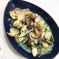 ねこだいしん's cooksnap of when they made 簡単！水菜とあさりの酒蒸し.