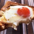 wちゃん♪'s cooksnap of when they made 簡単・朝食目玉トースト第２版.