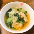 ★まにゃん★'s cooksnap of when they made ＊チンゲン菜と鶏だんごスープ＊.