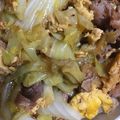 ゆんゆるん's cooksnap of when they made 豚肉キャベツ卵の中華炒め.