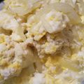 月兎☆'s cooksnap of when they made 鶏そぼろ卵豆腐丼.