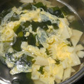 りゅううん's cooksnap of when they made 筍とわかめのふんわりかき玉味噌汁☆.