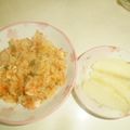 白いぐれーぷ's cooksnap of when they made にんじんチキンライス＆ぽてと☆離乳食後期.