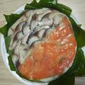 inokero's cooksnap of when they made スモークサーモンの柿の葉すし.