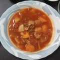 mnars's cooksnap of when they made 夏バテ防止に！キムチトマトスープ.