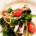 ヨメニモ☆'s cooksnap of when they made 洋風 お浸し 【ほうれん草・ミニトマト】.