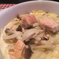 PicoTX's cooksnap of when they made サーモンときのこのクリームスープ生パスタ.