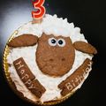 ＊pumi＊'s cooksnap of when they made ひつじのショーン キャラケーキ.