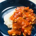 sah◎'s cooksnap of when they made フライパン１つで簡単♡鶏肉のトマト煮込み.