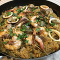 krucokruco's cooksnap of when they made アサリぎっしり簡単魚介のパエリア.