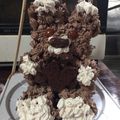 はむぽむまる's cooksnap of when they made 3D立体＊チョコのクマちゃんケーキ♪.