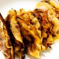 RON428's cooksnap of when they made 材料４つ★納豆キムチの餃子包み焼き.