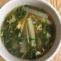 askun05's cooksnap of when they made しゅんぎくと卵のサンラータン風スープ.