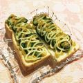 なつき☆ミ's cooksnap of when they made アボカド×たくあん♫マヨチーズトースト.