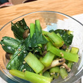 まいめる0720's cooksnap of when they made 小松菜ときのこのピリ辛和え.