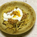 おはなすき's cooksnap of when they made 和風焼きそば☝塩昆布&納豆&半熟卵❤簡単.