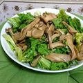 koropiyon's cooksnap of when they made 野菜モリモリ♡茸とレタスのホットサラダ.