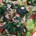 ☆matsuko's cooksnap of when they made 小松菜とｼｰﾁｷﾝと干しえび和え.