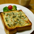 みなみ7's cooksnap of when they made しらす＆青じそのチーズトースト.