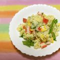 おはなすき's cooksnap of when they made 水菜とカニカマの和風チャーハン☆.