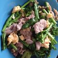 ハート形ウイルス's cooksnap of when they made 豚肉と菜の花＊ふわふわ卵の塩コショウ炒め.