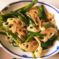 平成娘。's cooksnap of when they made れんこんとピーマンの甘辛炒め.