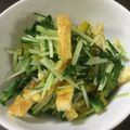 にゃむ姉's cooksnap of when they made 水菜とツボ漬けのおひたし.