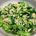 byr055's cooksnap of when they made レンジで簡単☆小松菜の胡麻ツナ和え。.