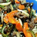 konakiti's cooksnap of when they made ゴーヤと牛肉の甘辛炒め.
