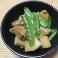 きなこだるま's cooksnap of when they made めんつゆで✨タケノコとさやえんどうの煮物.