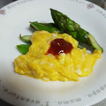 waka-87's cooksnap of when they made アスパラにとろとろ卵をのせて朝定食♪.