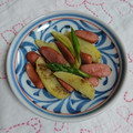 イチゴ、イチゴ。's cooksnap of when they made 新じゃがとアスパラとベーコンの黒胡椒炒め.