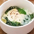 ちぇりぃ2014's cooksnap of when they made 超簡単【ほうれん草のオイマヨ巣ごもり卵】.