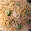 ゆうちゃん♪”'s cooksnap of when they made ベーコンブロッコリー玉葱のクリームパスタ.
