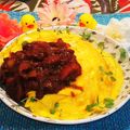 ももちゃんのれしぴ's cooksnap of when they made ビーフシチューリメイク‼デミ風オムライス.
