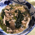 りり子。's cooksnap of when they made 小松菜としめじの肉そぼろ炒め♪.
