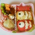 ゆめゆづママ☆'s cooksnap of when they made こどもの日キャラ弁☆鯉のぼりおにぎり.