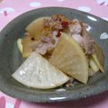 ピンクのたまご's cooksnap of when they made 大根と豚バラのピリ辛炒め煮.