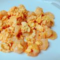 noriko912's cooksnap of when they made ふわとろ卵と海老のオーロラソース炒め.