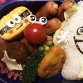 くちびるおばさん24's cooksnap of when they made 簡単キャラ弁♡卵焼きミニオン稲荷ずし♡.