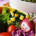 栗丸うさぎ's cooksnap of when they made ほうれん草とコーンのバター醤油炒め.