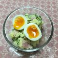 亜久里's cooksnap of when they made 半熟卵とポテトサラダ.