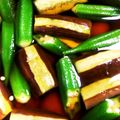 Jyohana's cooksnap of when they made ナス、オクラ、トマトのお浸し（煮浸し）.