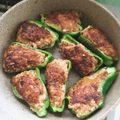 KUUUUUUMIN's cooksnap of when they made 節約&野菜たっぷり♡ピーマンの肉詰め.